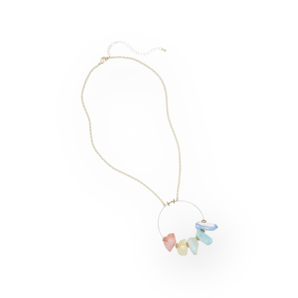 new SOTM Jewels 𑁍 Chakra Crystals Spiritual Statement Pendant Necklace 𑁍 Gold - Picture 13 of 16